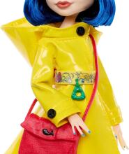 Monster High Skullector Coraline lelle – dzeltenā lietusmētelī