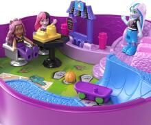Polly Pocket x Monster High pārnēsājamais komplekts – skolas pasaule ar 3 mini lellēm