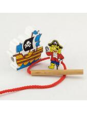 VIGA Wooden Beads Pirate Stringing Blocks