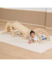 Viga Home Playground 3in1: Pikler Triangle, Rocker, and Slide
