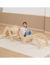 Viga Home Playground 3in1: Pikler Triangle, Rocker, and Slide
