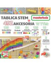 MASTERKIDZ Freestanding STEM Wall Board 166 x 125 cm + Accessories Pegs Gears Blocks Tools Marble Run