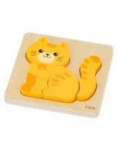 VIGA Wooden Puzzle - Ginger Cat