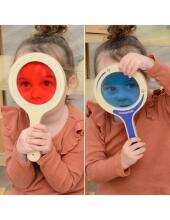 MASTERKIDZ 5 Wooden Magnifying Glasses with Colorful Lenses
