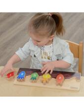 MASTERKIDZ Wooden Educational Garden Bed Numbers, Colors, and Vegetables