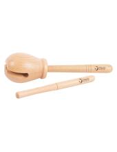 CLASSIC WORLD EDU Koka Mūzikas Instruments Koka Bloks Ritmisks 2 gab.