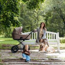 Tinynord Classic stroller set in Praline Art. 298920-298907 Super amortisation built in classic baby stroller in beige