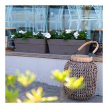 Flower box with tray Ethica 50x18x17cm brown