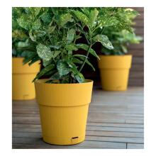 Flower pot with tray Ethica &Oslash;25x25cm mustard yellow
