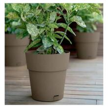 Flower pot with tray Ethica &Oslash;25x25cm brown