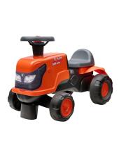 FALK Ride-On Tractor Kubota Orange with Trailer Quiet Wheels + ages 1-3
