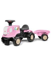 FALK Ride-On Tractor with Trailer Birdy Farm Pink 1-3 Years
