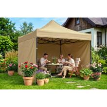 Dārza paviljons 3 sienas 3 x 3m bēšs plāns