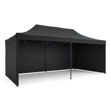 Садовый павильон 3 стены 3 x 6м черный Plonos