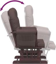 Bebe Basic Rocking Chair with Stool Art.290059 Cream/Brown Šūpuļkrēsls
