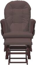 Bebe Basic Rocking Chair with Stool Art.290064 Cream/Brown Šūpuļkrēsls