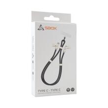 Sbox LANYARD BLACK Type-C -Type-C 1.5m Black