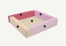 Square Ball Pit – CUSTOM COLOUR Soft Play Sensory Ball Pit for Toddlers (Indoor & Outdoor Use)