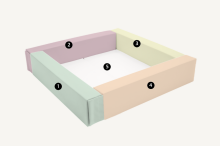Square Ball Pit – CUSTOM COLOUR Soft Play Sensory Ball Pit for Toddlers (Indoor & Outdoor Use)