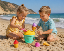 Bebe Basic Sand Toys Ice Art.290212 Fruit themed sand toys - 5 pcs
