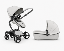 Mima Xari Max Art.290219 Black/Snow White Exclusive set: stroller unit, chassis and carrycot