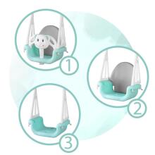 3-in-1 Bear Bucket Swing Ricokids Turquoise