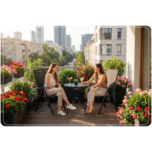 Sofotel SO-983 Folding Garden Chairs Set of 2 Black