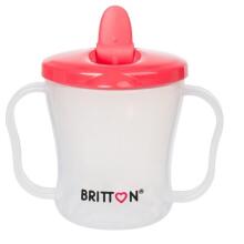 Britton Set Art.B1523+B1509 Feeding set: training cup 200 ml + silicone soother with holder 3–6 m