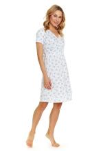 Doctornap  Cotton Night Dress Art.TCB.9394.BLUE_FLOWERS.S.01  Kokvilnas naktskrekliņš grūtniecēm/barošanai