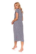 Doctornap  Cotton Night Dress Art.TM.4119.DARK_GREY.S.01  Kokvilnas naktskrekliņš grūtniecēm/barošanai