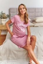 Doctornap  Cotton Night Dress Art.TCB.7459.BLUSH_ROSE.S.01  Хлопковая ночная рубашка для беременных/кормления