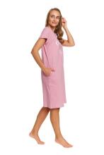 Doctornap  Cotton Night Dress Art.TCB.7459.BLUSH_ROSE.S.01  Хлопковая ночная рубашка для беременных/кормления