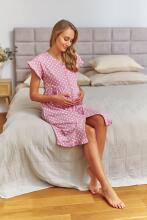 Doctornap  Cotton Night Dress Art.TCB.7455.HEARTS.S.01 Kokvilnas naktskrekliņš grūtniecēm/barošanai