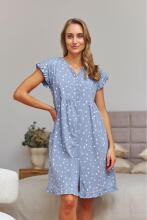 Doctornap  Cotton Night Dress Art.TCB.7455.STARDUST.S.01 Kokvilnas naktskrekliņš grūtniecēm/barošanai