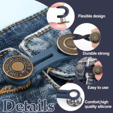 Kidsworld Waist Extender Button Art.290386 Pack of 10 Waist Extender Button, Adjustable Trouser Button Extension for Men and Women,2 Sizes Included