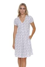 Doctornap  Cotton Night Dress Art.TCB.5335.PAPAYA  Kokvilnas naktskrekliņš grūtniecēm/barošanai