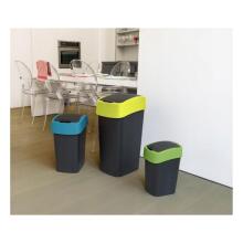 Trash can Flip Bin 9L black/yellow