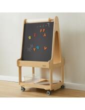 MASTERKIDZ Double-Sided Dry Erase Easel 3-in-1 on Wheels