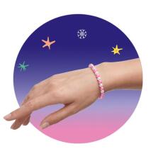 Make a Wish - Pom-pom key ring incl. wrist strap & lip gloss 10 ml, 2 assorted