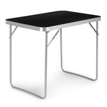 Camping table, folding picnic table, 80x60 cm, black, MultiGarden
