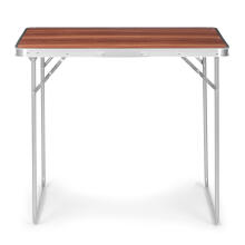 Camping table, folding picnic table, 80x60 cm, brown, MultiGarden