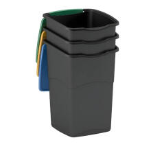 Waste bin set 3 pcs. Koral BIn 47L black/mix