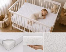 La Bebe™ Royal Air Fiber Mattress Art.290774  Детский ортопедический матрас для кровати со съёмным чехлом 120×60см