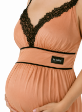 La Bebe™ Nursing Cotton Mia Art.136123 Warm Caramel Ночная сорочка (ночнушка) для беременных и кормящих