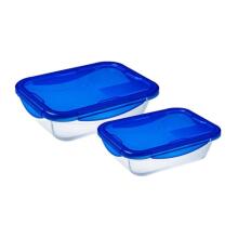 Glass container with lid 2pcs set Cook&amp;amp;Go
