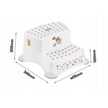 Two-tier bench Igor &ldquo;Cats&rdquo; 40x37x21cm white