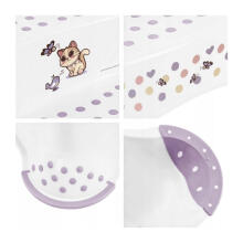 Two-tier bench Igor &ldquo;Cats&rdquo; 40x37x21cm white
