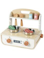 TOOKY TOY Wooden Kitchen with Grill and Accessories
