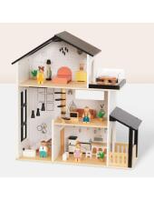 TOOKY TOY Koka Leļļu Māja 25 Gabali