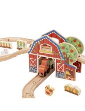 TOOKY TOY Wooden Farm Train Set 48 pcs
